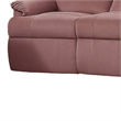Karry Manual Recliner Sofa- Blush Pink Velvet- Solid Wood- 73 Inch