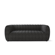 Hery Sofa- 83 Inch- Black Boucle- Vertical Channel Tufted Details