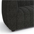 Hery Sofa- 83 Inch- Black Boucle- Vertical Channel Tufted Details