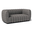 Hery Loveseat- 65 Inch- Gray Boucle- Vertical Channel Tufted Details