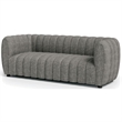 Hery Sofa- 23 Inch- Gray Boucle- Vertical Channel Tufted Details