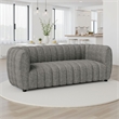 Hery Sofa- 23 Inch- Gray Boucle- Vertical Channel Tufted Details