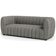 Hery Sofa- 23 Inch- Gray Boucle- Vertical Channel Tufted Details
