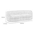 Hery Sofa- 23 Inch- Gray Boucle- Vertical Channel Tufted Details