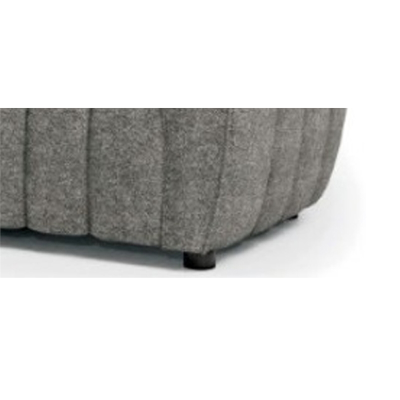Hery Sofa- 23 Inch- Gray Boucle- Vertical Channel Tufted Details