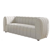 Hery Loveseat- 65 Inch- White Boucle- Vertical Channel Tufted Details