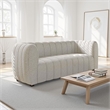Hery Loveseat- 65 Inch- White Boucle- Vertical Channel Tufted Details