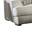 Syma Sofa- Ivory Boucle- 4 Throw Pillows- Sloped Track Arms- 102 Inch