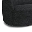 Srey Sofa- 84 Inch- Plush Black Boucle- Curved Curved Kidney Shape
