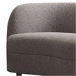 Srey 2pc Sofa and Loveseat Set- Gray Boucle- Curved Kidney Shape