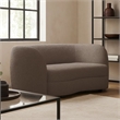 Srey Loveseat- 64 Inch- Charcoal Gray Boucle- Curved Kidney Shape
