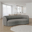 Srey Sofa- 84 Inch- Charcoal Gray Boucle- Smooth Curved Kidney Shape