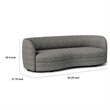 Srey Sofa- 84 Inch- Charcoal Gray Boucle- Smooth Curved Kidney Shape