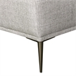 Kevin Sectional Sofa- Left Chaise- Gray Chenille- 98 Inch- Metal Legs
