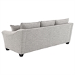 Kito Sofa- 84 Inch Modern Light Gray Fabric- 2 Accent Throw Pillows