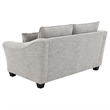Kito Loveseat- 61 Inch Modern Light Gray Fabric- 2 Accent Pillows