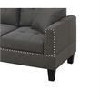 Ena 2pc Sectional Sofa Set with Chaise- 2 Pillows- Dark Brown Linen