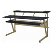 Vion 71 Inch Music Producer Desk for Computer- Black- 3 Tier Shelves