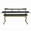 Vion 71 Inch Music Producer Desk for Computer- Black- 3 Tier Shelves