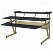 Vion 71 Inch Music Producer Desk for Computer- Black- 3 Tier Shelves