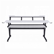 Vion 71 Inch Music Producer Desk for Computer- White- Keyboard Tray
