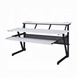 Vion 71 Inch Music Producer Desk for Computer- White- Keyboard Tray