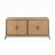 Sideboard Buffet Console with 2 Dual Door Cabinets- 73 Inch Brown Wood