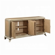 Sideboard Buffet Console with 2 Dual Door Cabinets- 73 Inch Brown Wood