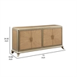Sideboard Buffet Console with 2 Dual Door Cabinets- 73 Inch Brown Wood