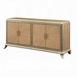 Sideboard Buffet Console with 2 Dual Door Cabinets- 73 Inch Brown Wood