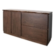 Vyva Sideboard Buffet Console- Walnut Brown Rubberwood- 71 Inch