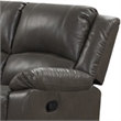 Lizzy Loveseat-Manual Reclining 60 Inch-Pillow Top Arms-Gray Leather