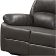 Lizzy Loveseat-Manual Reclining 60 Inch-Pillow Top Arms-Gray Leather