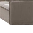 Savoir Loveseat-2 Accent Pillows-Plush Modern Beige Linen-64 Inch