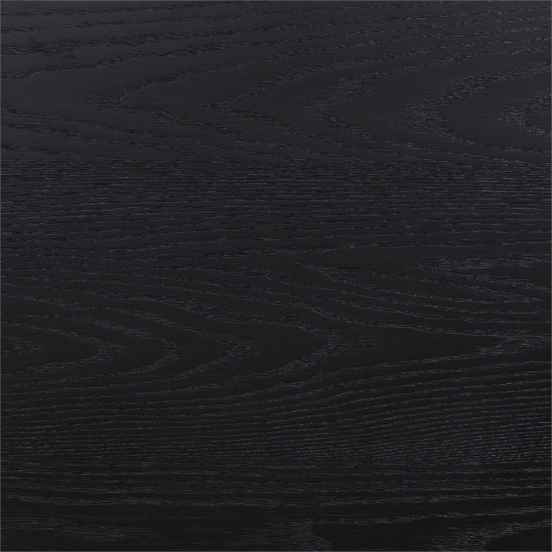 Jack Queen Size Bed- Fluted Panel Headboard- Round Tapered Legs- Black