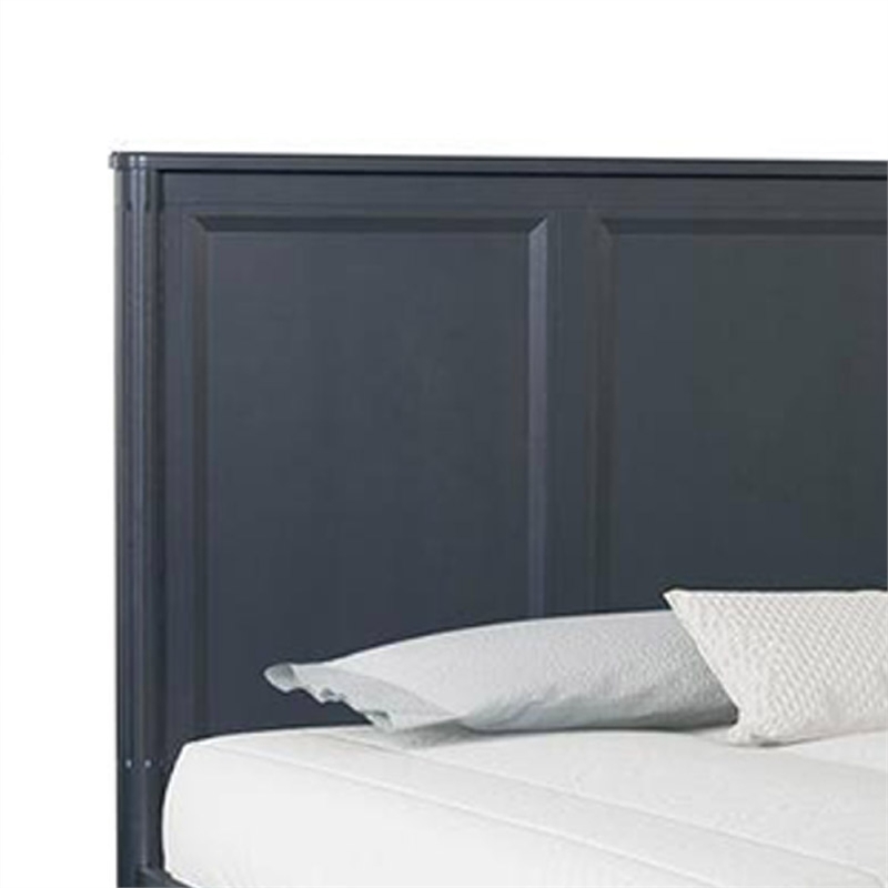 Alta King Size Bed- Classic French Design- Malta Blue Solid Wood Frame