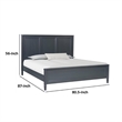 Alta King Size Bed- Classic French Design- Malta Blue Solid Wood Frame