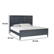 Alta Queen Size Bed- Classic French Design- Malta Blue Solid Wood