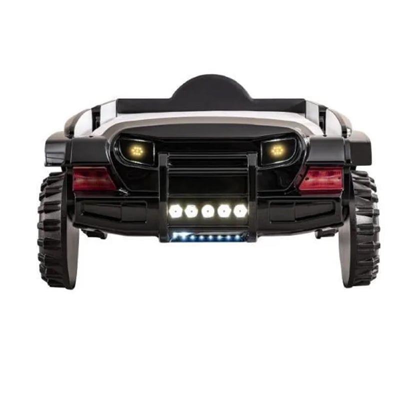 Randy SUV Twin Bed with Lights- Sound Effects- Black Faux Leather