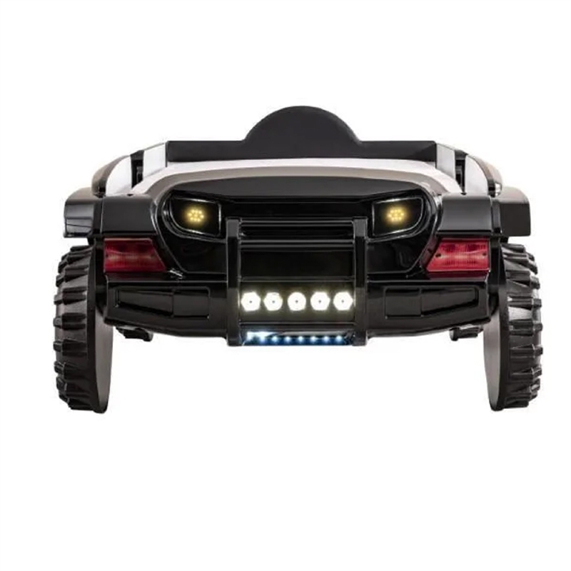 Randy SUV Twin Bed with Lights- Sound Effects- Black Faux Leather