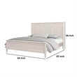 Alta Queen Size Bed- Classic French Design- White Solid Wood Frame