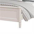 Alta Queen Size Bed- Classic French Design- White Solid Wood Frame