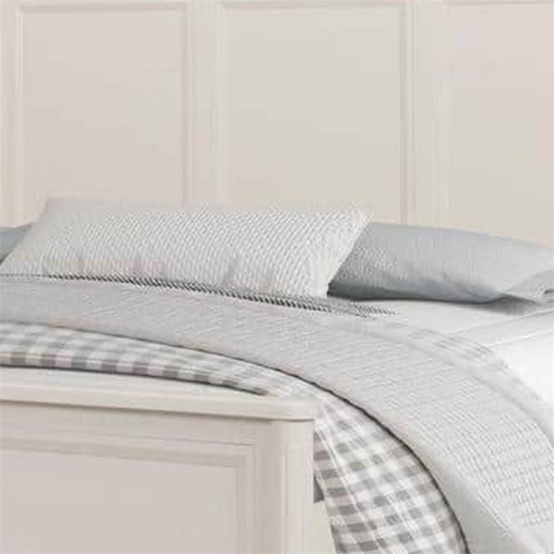 Alta Queen Size Bed- Classic French Design- White Solid Wood Frame