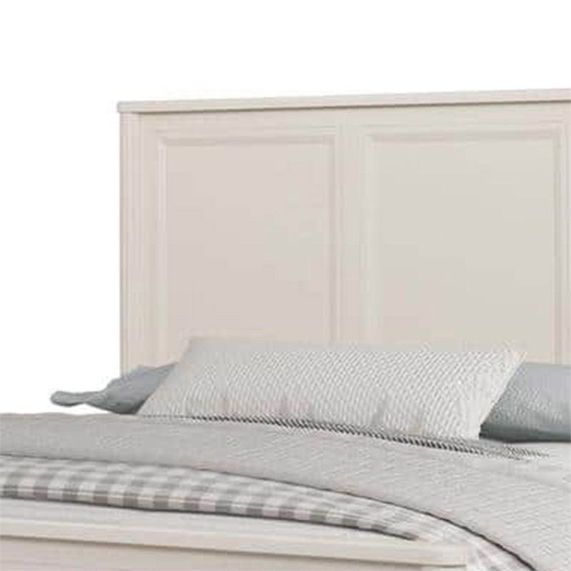 Alta Queen Size Bed- Classic French Design- White Solid Wood Frame