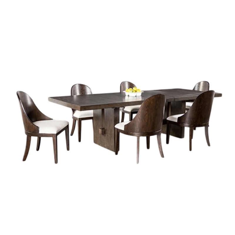 Mordy 9pc Dining Table Set- 72-90 Inch Expandable Leaf- 8 Chairs