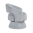 Lessa Swivel Accent Chair- Light Gray- Round Base- Soft Foam Cushion
