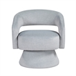 Lessa Swivel Accent Chair- Light Gray- Round Base- Soft Foam Cushion