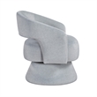 Lessa Swivel Accent Chair- Light Gray- Round Base- Soft Foam Cushion