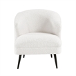 Neda Accent Chair- Soft Beige Boucle- Curved Barrel Back