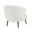 Neda Accent Chair- Soft Beige Boucle- Curved Barrel Back